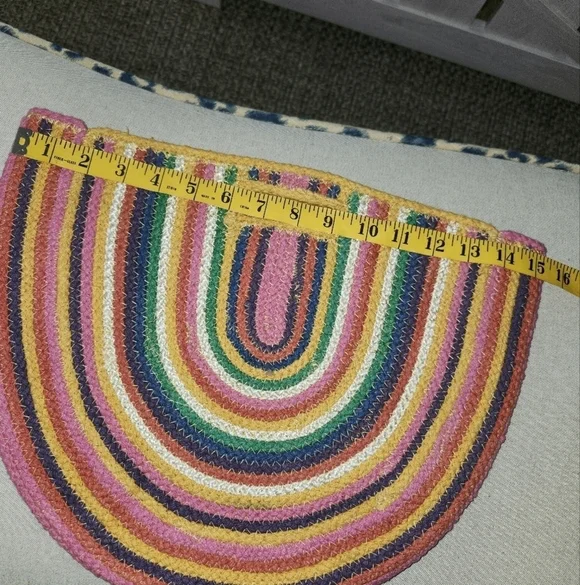 Multicolor Woven Jute Bag - Picture 4 of 5